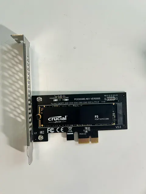 PCIe card with M.2 SSD